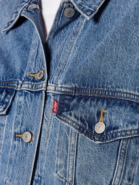 Kurtka jeansowa damska Levi's 90S Trucker Soft As Butter Mid A1743-0004 L Błękitna (5400970984242) - obraz 4