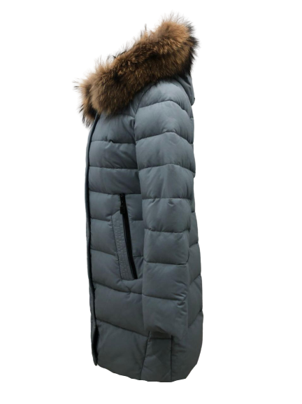 Пальто женское зимнее MEAJIATEER M18-135 52 Голубое - изображение 3