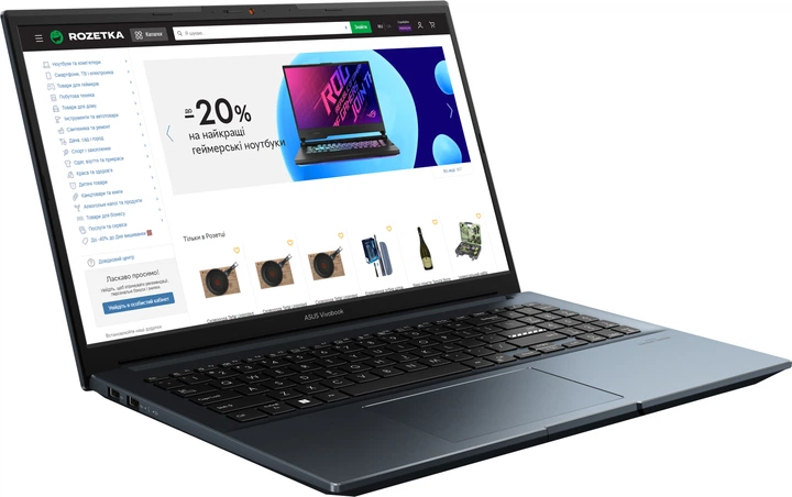 Ноутбук ASUS Vivobook Pro 15 OLED M6500QC-MA086 (90NB0YN1-M00710) Quiet Blue / AMD Ryzen 7 5800H / RAM 16 ГБ / SSD 1 ТБ / nVidia GeForce RTX 3050 - Фото 4 Ноутбук ASUS Vivobook Pro 15 OLED M6500QC-MA086 (90NB0YN1-M00710) Quiet Blue / AMD Ryzen 7 5800H / RAM 16 ГБ / SSD 1 ТБ / nVidia GeForce RTX 3050 - изображение 4