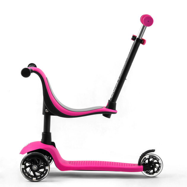 Самокат-беговел Scooter со световым эффектом Розовый 6900066353840 ...