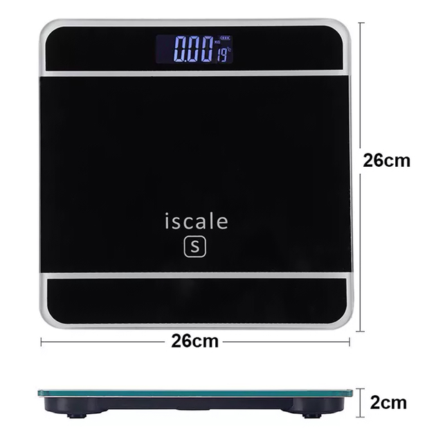 Весы напольные ISCALE S, Квадратные, до 180 кг, черные - изображение 2