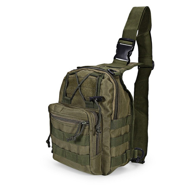 Тактическая военная сумка рюкзак MHZ OXFORD 600D, олива - изображение 1