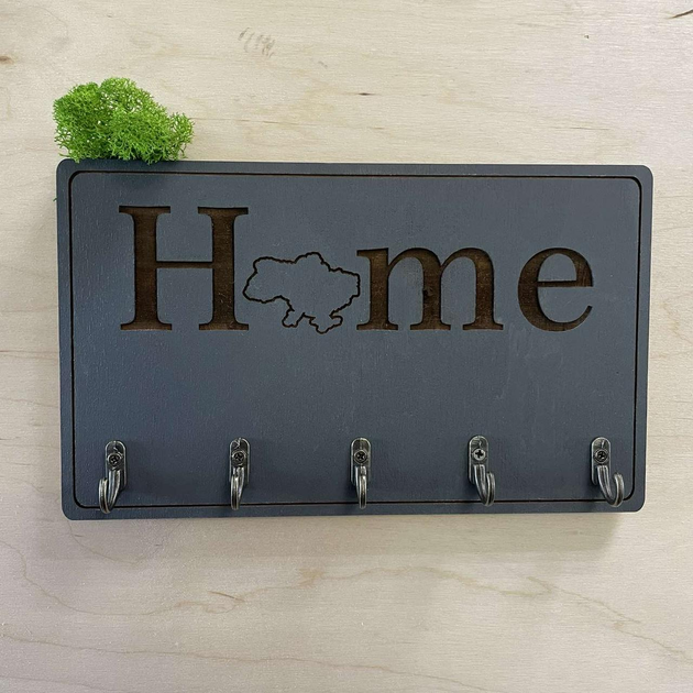 Ключниця настінна «Home» на 5 гачків. Сіра. – фото, отзывы ...