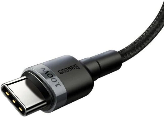 Kabel Baseus Cafule Type-C to Type-C PD2.0 100W5A 20V2 m Czarny/Szary (CATKLF-ALG1) - obraz 2