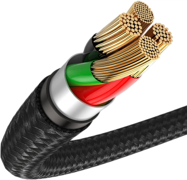 Kabel Baseus Cafule Type-C to Type-C PD2.0 100W5A 20V2 m Czarny/Szary (CATKLF-ALG1) - obraz 5