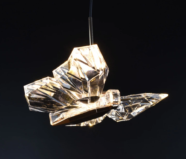 Люстра стельова LED H008/1-gd Золото 25-110х15х25 см. - зображення 3