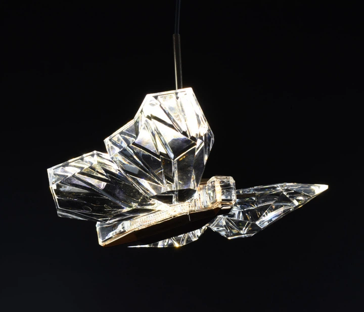 Люстра стельова LED H008/1-gd Золото 25-110х15х25 см. - зображення 5