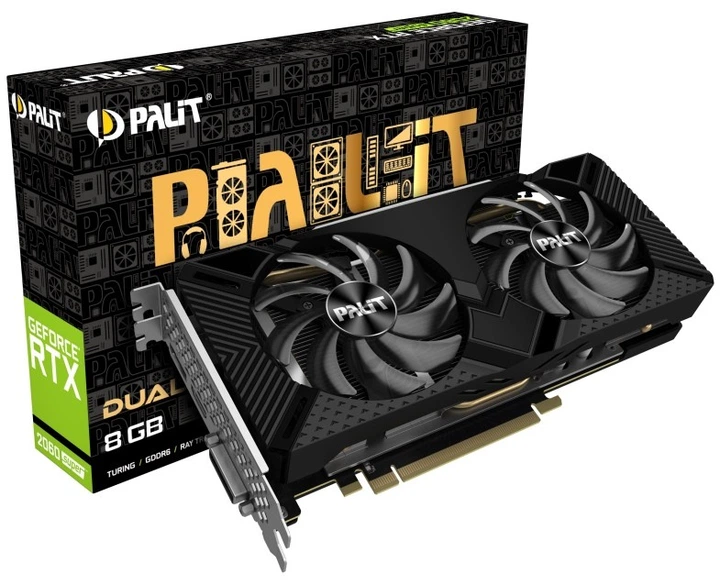 グラフィックボード・グラボ・ビデオカード palit geforce rtx2060super Відеокарта Palit GeForce RTX 2060 SUPER DUAL (NE6206S018P2-1160A