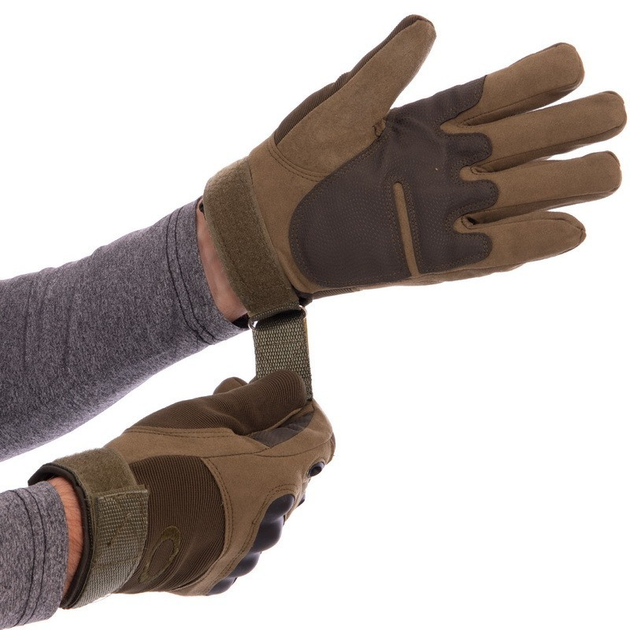 Тактичні рукавички з посиленим протектором OAKLEY BC-4623 M-XXL оливкові - зображення 2