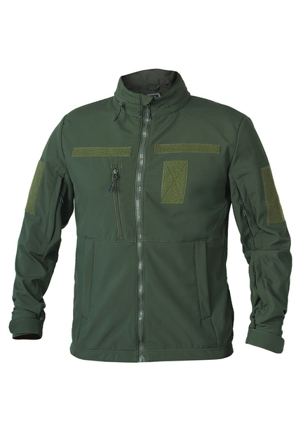 Куртка тактическая на молнии с капюшоном soft shell L garpun khaki - изображение 1