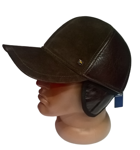 Бейсболка мужская из замша и кожи 218/KRS/2 Темно-Коричневый лак Ellipse 58 р - Фото 2 Бейсболка мужская из замша и кожи 218/KRS/2 Темно-Коричневый лак Ellipse 58 р - изображение 2