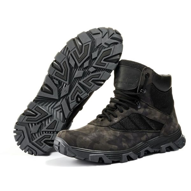 Тактичні черевики BlackBay високі сіро-чорний камуфляж (S-1-GREY) | 41 (27.5см) - зображення 1