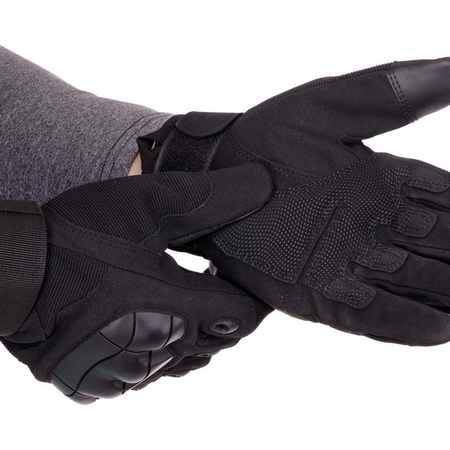 Перчатки тактические с закрытыми пальцами Zelart 8794 размер L Black - изображение 2