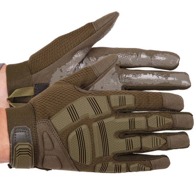 Перчатки тактические с закрытыми пальцами Zelart 8799 размер XL Olive - изображение 1