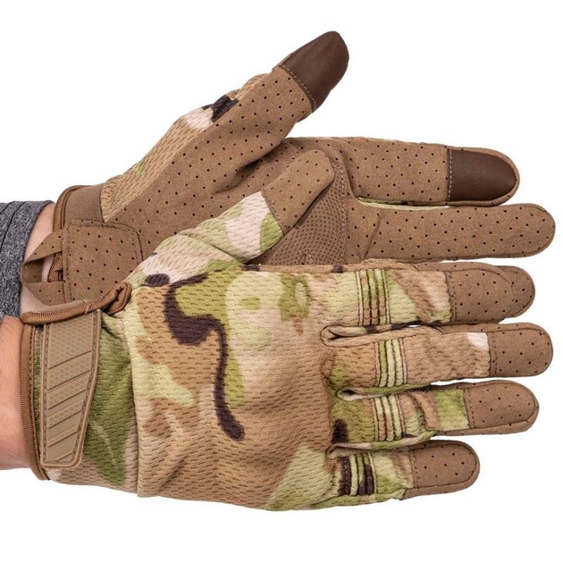 Перчатки тактические с закрытыми пальцами Zelart 8816 размер M Camouflage - изображение 1