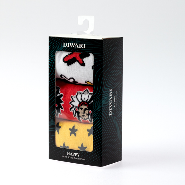 Набор носков Diwari DW Happy 20С-37СП 765 40-41 (25) 3 пары Белый ...