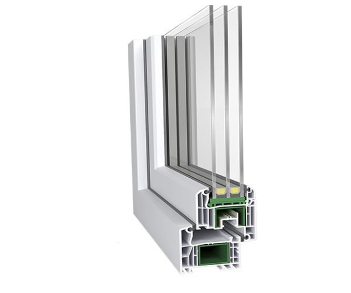 Окно металлопластиковое Aluplast 3 Ideal 4000 70 mm двустворчатое ...