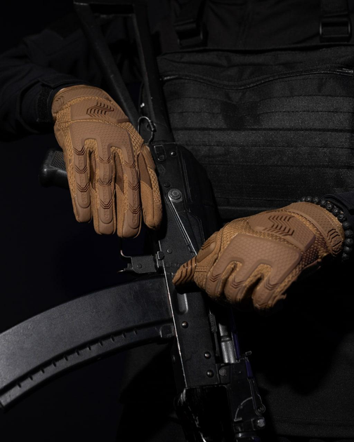 Тактические перчатки с пальцами BEZET Protective XL песочные - изображение 2
