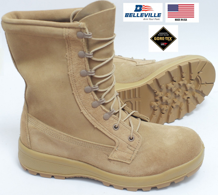 Берці армії США демісезонні для холодної погоди Belleville Intermediate Cold Wet Boots 42 пісочні - изображение 1