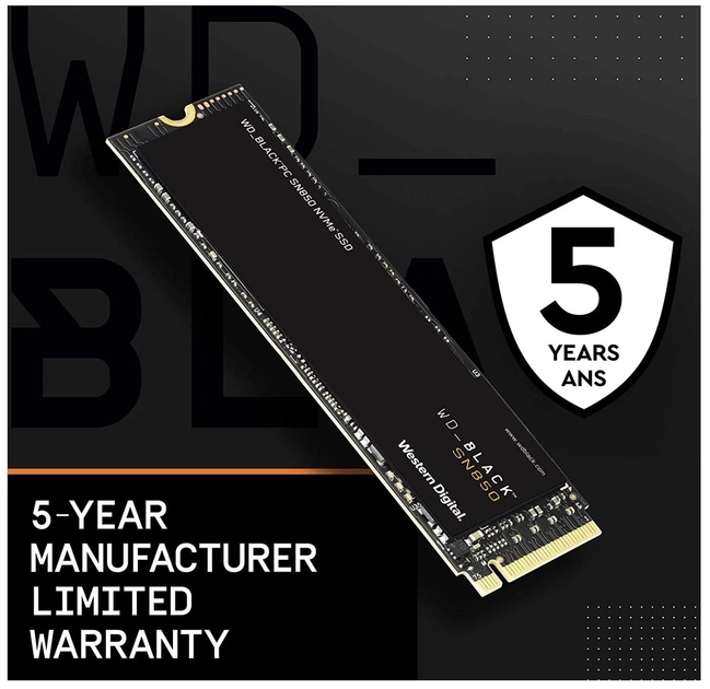 SSD WD SN850 1TB Black (WDS100T1X0E) M.2 2280 PCIe 4.0 x4, (up to