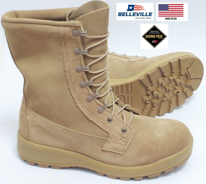 Берці армії США демісезонні для холодної погоди Belleville Intermediate Cold Wet Boots 45 пісочні - зображення 1
