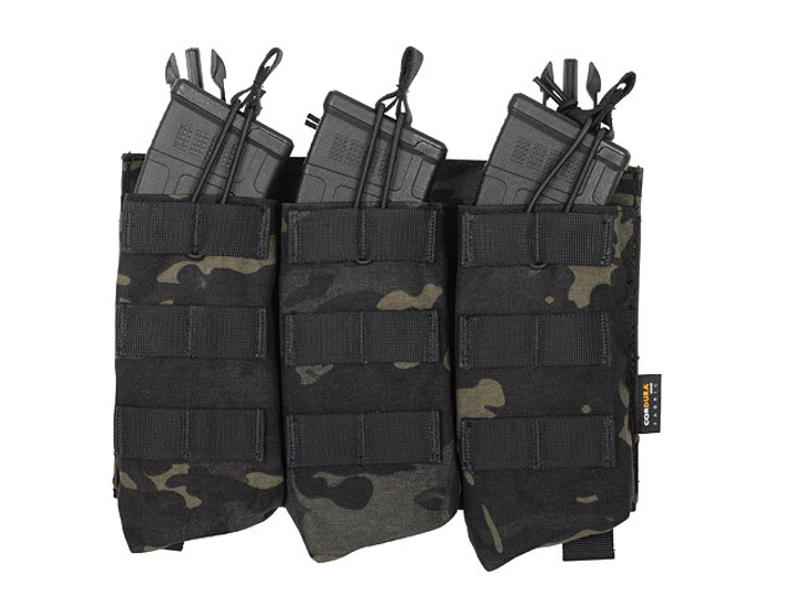 Тройная подсумка для магазинов АК74/АКМ-Multicam black, 8FIELDS PREMIUM - изображение 2