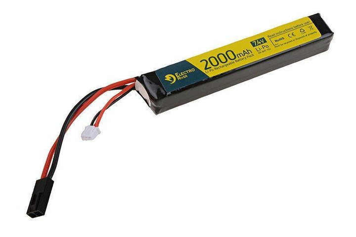 Акумулятор ElectroRiver LiPo 7,4V 2000mAh 15/30C - зображення 1