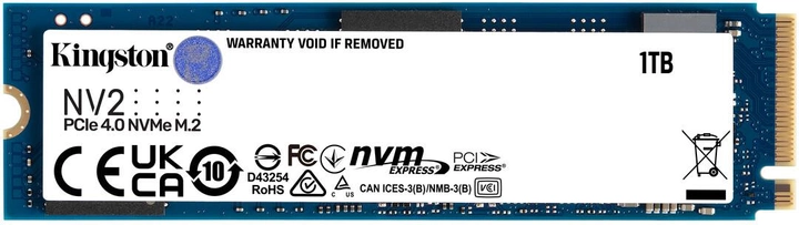 SSD диск Kingston NV2 1TB M.2 2280 NVMe PCIe 4.0 x4 (SNV2S/1000G) - изображение 1