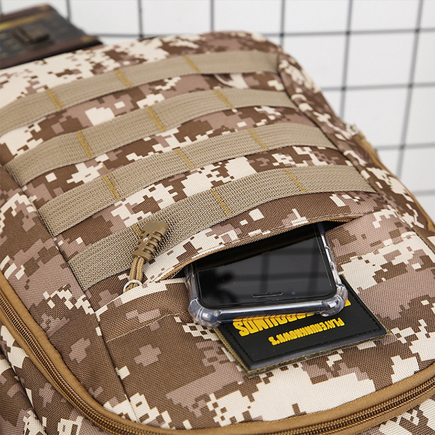 Мужской рюкзак тактический Army PUBG Battlegrounds 30л, универсальный Brown Pixel - изображение 2