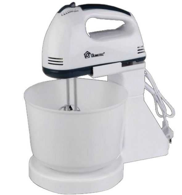 Миксер ручной с чашей на 2л Domotec MS-1366, 7 скоростных режимов, 4 ...
