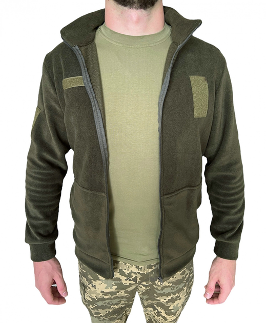 Тактическая флиска ЗСУ военная кофта армейская флисовая олива мужская М (48) - изображение 2