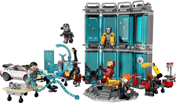 Zestaw klocków LEGO Super Heroes Zbrojownia Iron Mana 496 elementów (76216) - obraz 11
