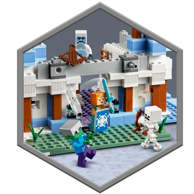 Zestaw klocków LEGO Minecraft Lodowy zamek 499 elementów (21186) - obraz 7