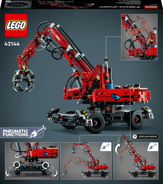 Zestaw klocków LEGO Technic Dźwig z chwytakiem 835 elementów (42144) - obraz 9