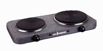 Плита двухконфорочная электрическая кухонная Sea Breeze SB-065 настольная переносная электроплита дисковая - Фото 1 Плита двухконфорочная электрическая кухонная Sea Breeze SB-065 настольная переносная электроплита дисковая - изображение 1
