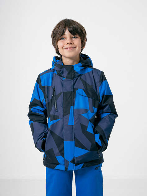 Акція на Підліткова зимова лижна куртка для хлопчика 4F HJZ22-JKUMN002-91S 140 см від Rozetka