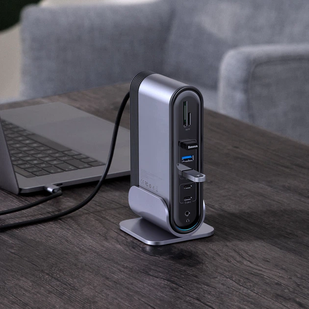 Stacja dokująca Baseus USB 3.1 Type-C 17 w 1 (CAHUB-DG0G) - obraz 7