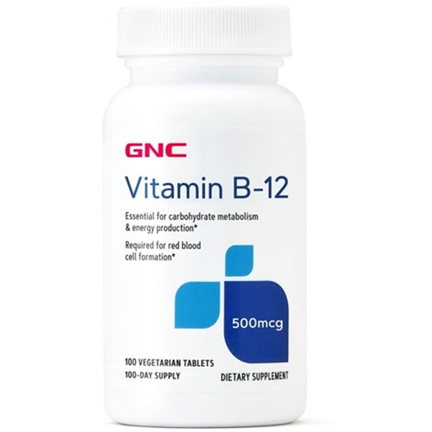 Витамин Б12 GNC Vitamin B-12 500 mcg 100 Tabs – фото, отзывы ...
