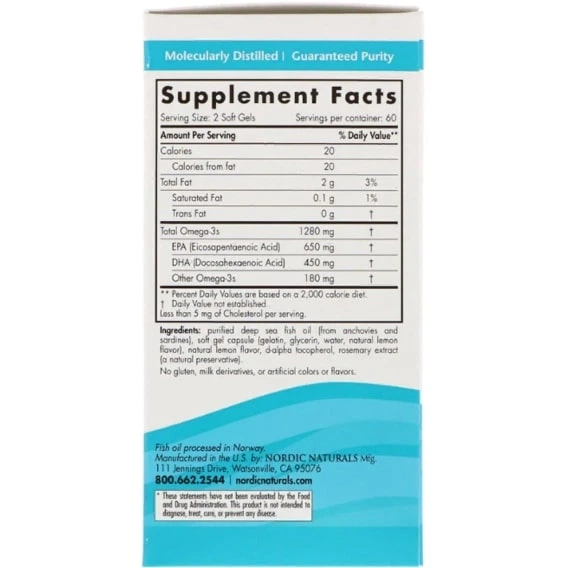Омега 3 Nordic Naturals Ultimate Omega 1280 mg 120 Soft Gels Lemon NOR-02790 - Фото 2 Омега 3 Nordic Naturals Ultimate Omega 1280 mg 120 Soft Gels Lemon NOR-02790 - изображение 2