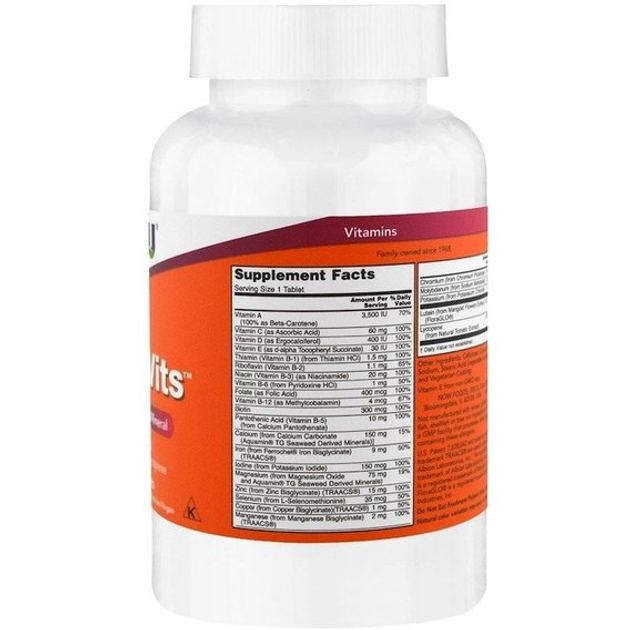 Витаминно-минеральный комплекс NOW Foods Daily Vits 100 Tabs – фото ...