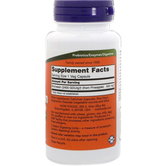 Бромелайн NOW Foods Bromelain 500 mg 120 Veg Caps – фото, отзывы ...