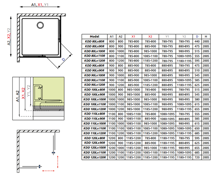 Душевая кабина RADAWAY Idea KDD 80Lx90R 387061-01-01L+387060-01-01R в комплекте без поддона - изображение 4