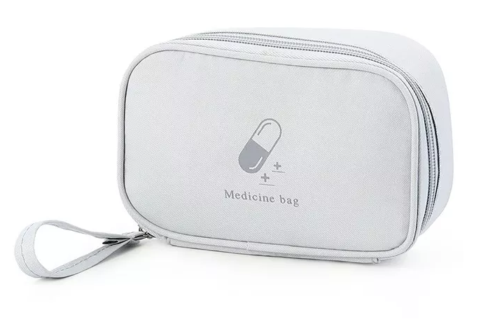 Аптечка сумка органайзер для медикаментов для путешествий для дома 17х11х6 см (473262-Prob) Светло-серая - изображение 1