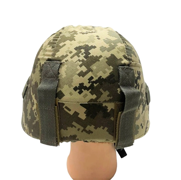 Кавер армейский с креплением под очки, тактический чехол на шлем каску ВСУ, камуфляж пиксель - изображение 2