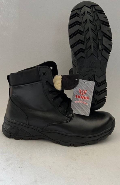 Зимові військові черевики Чорні KH, підошва Antistatic (KH9-SHORT-WT-BL-AS-41) - изображение 1