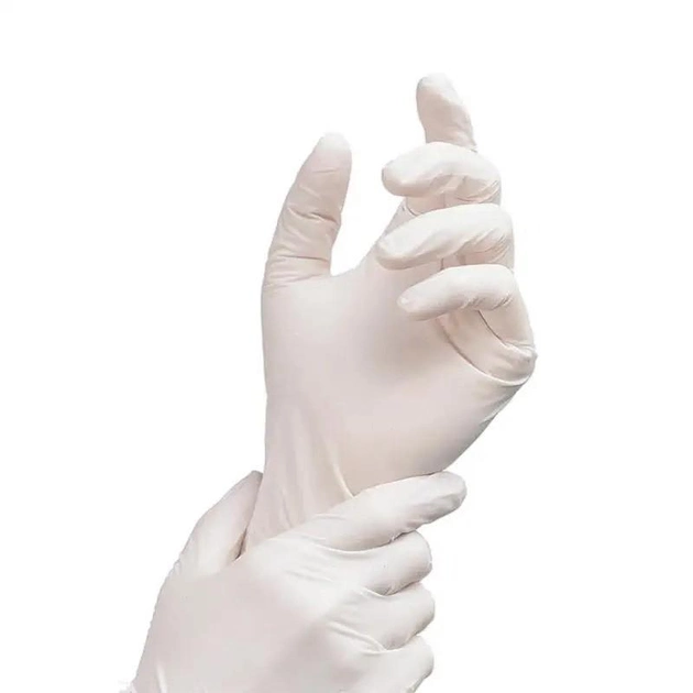Латексные перчатки Medicom SafeTouch® E-Series смотровые опудренные размер XS 100 шт Белые - изображение 2