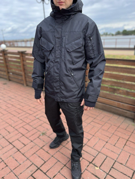 Тактична куртка чоловіча тепла Gosp XL Чорна - зображення 1