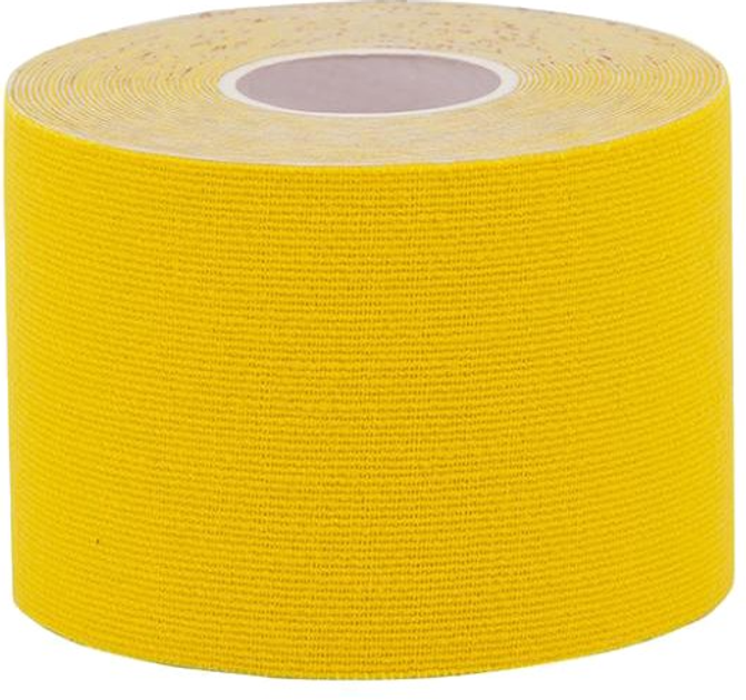 Кінезіо Тейп Kinesiology Tape 5см х 5м эластичный пластырь желтый індивідуальна упаковка - изображение 1