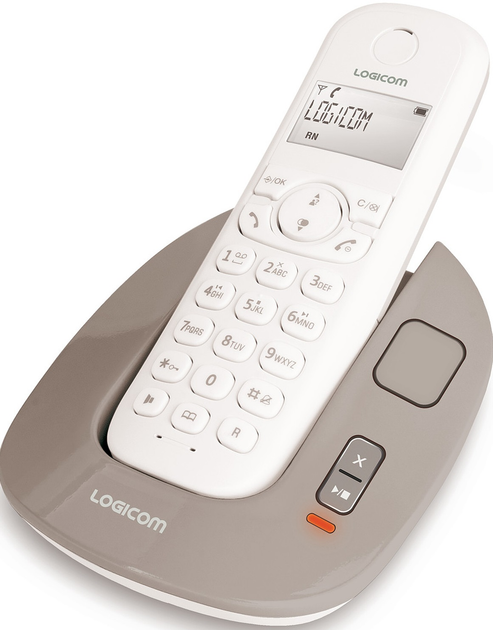 Стаціонарний бездротовий телефон Logicom Manta 155T Solo Cірово ...