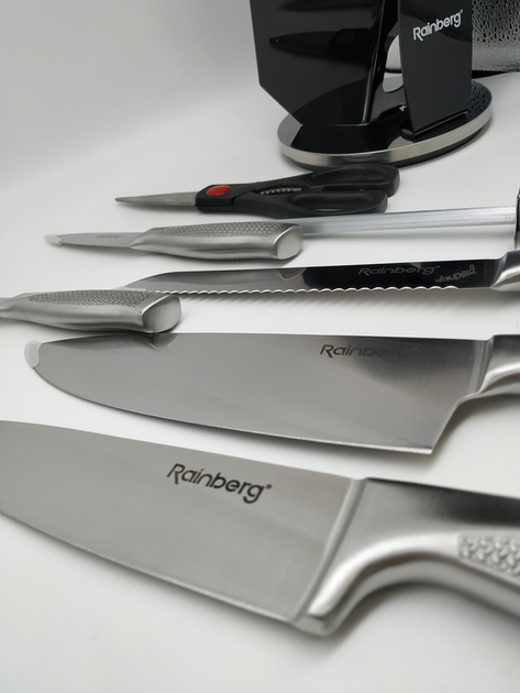 Набор кухонных ножей на 8 предметов Rainberg RB 8807 Черный - изображение 5